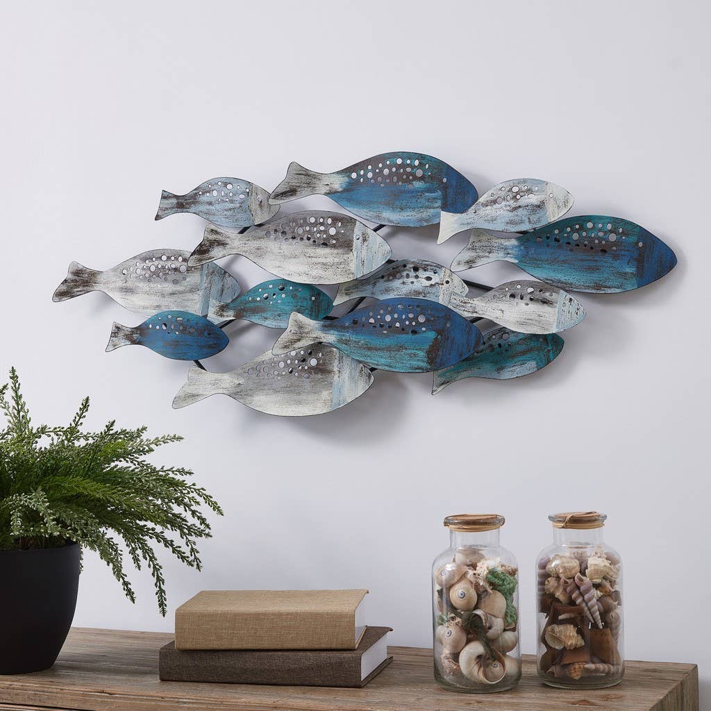 School of Fish - Modern Metal Wall Art