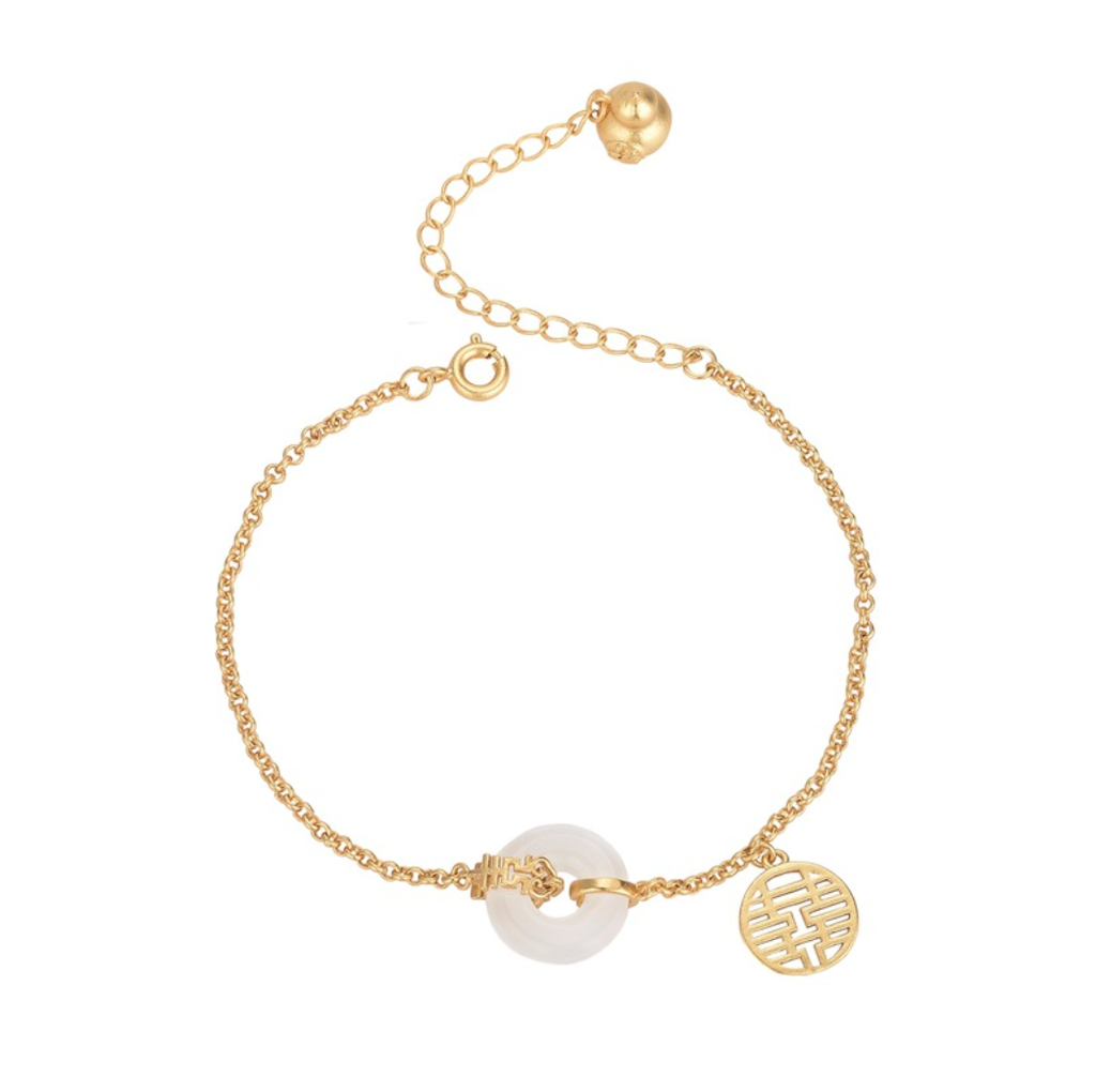 Golden Double Happiness Bracelet