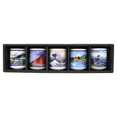 5 Piece 1.5oz Sake Cup Gift Set Hokusai JP (1/60)