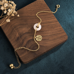 Golden Double Happiness Bracelet