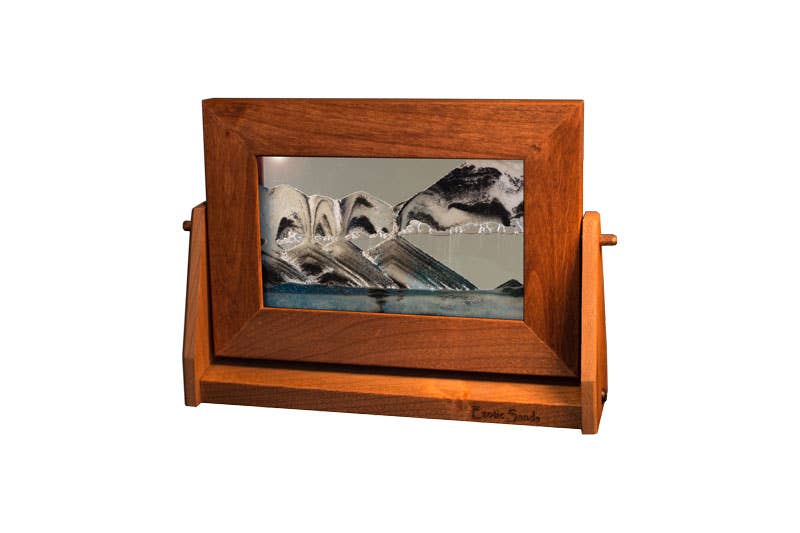 Alder Wood (Traditional) Moving Sand Art Pictures: Summer Turquoise / Medium