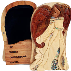 Mother of Pearl Standing Angel - Hand-Carved Gift Box