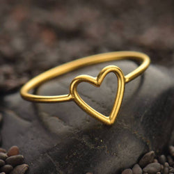 Open Heart Ring: Sterling Silver / 8