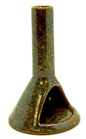 Olive Green Ceramic Chimney Incense Burner