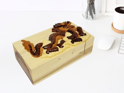 Dragon - Hand Carved Keepsake Gift Box