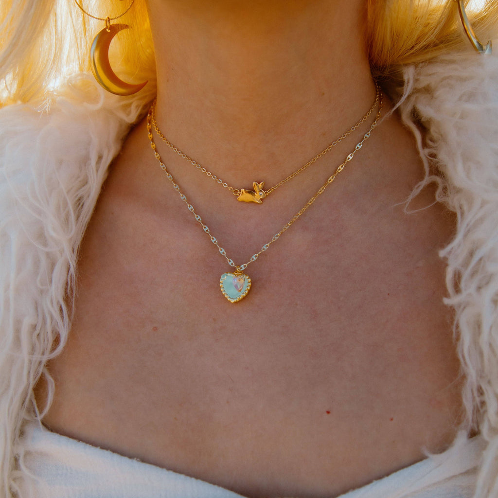 The Crumbs We Left Behind Heart Cake Necklace