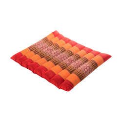 Zafuko Rollable Yoga & Meditation Cushion: Burgundy/Blue / Large