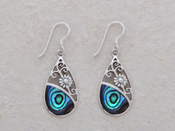 Etched Flower Earrings