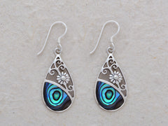 Etched Flower Earrings