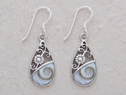 Etched Flower Earrings