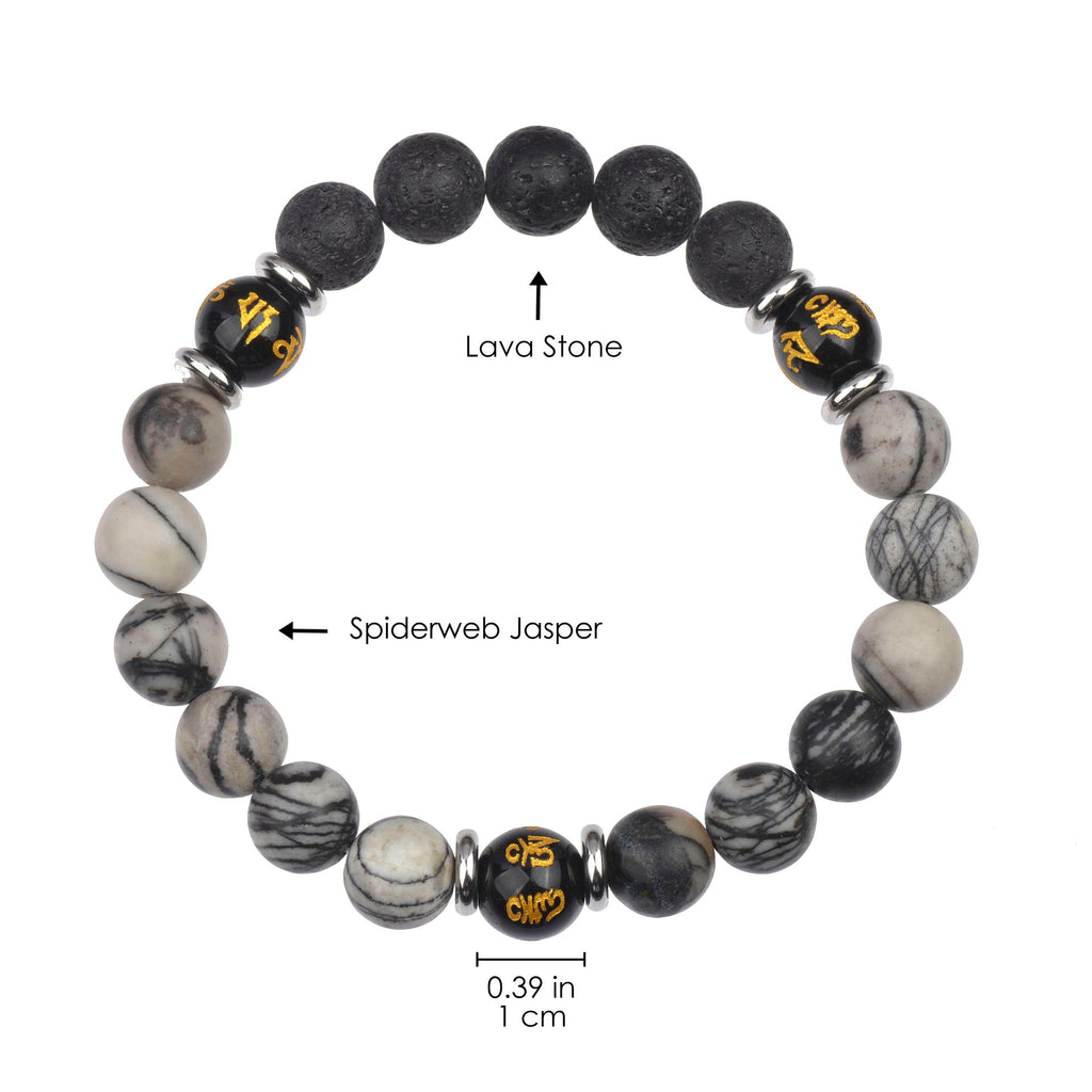 Healing Stone Bracelet - Spiderweb Jasper