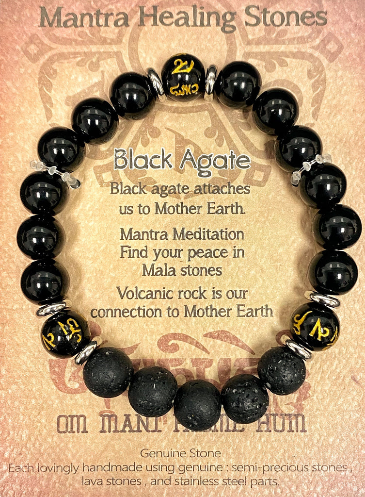Healing Stone Bracelet - Black Agate