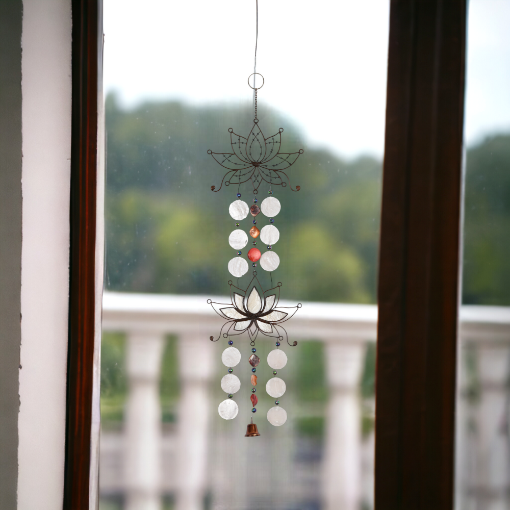 Antique Double Capiz Chime