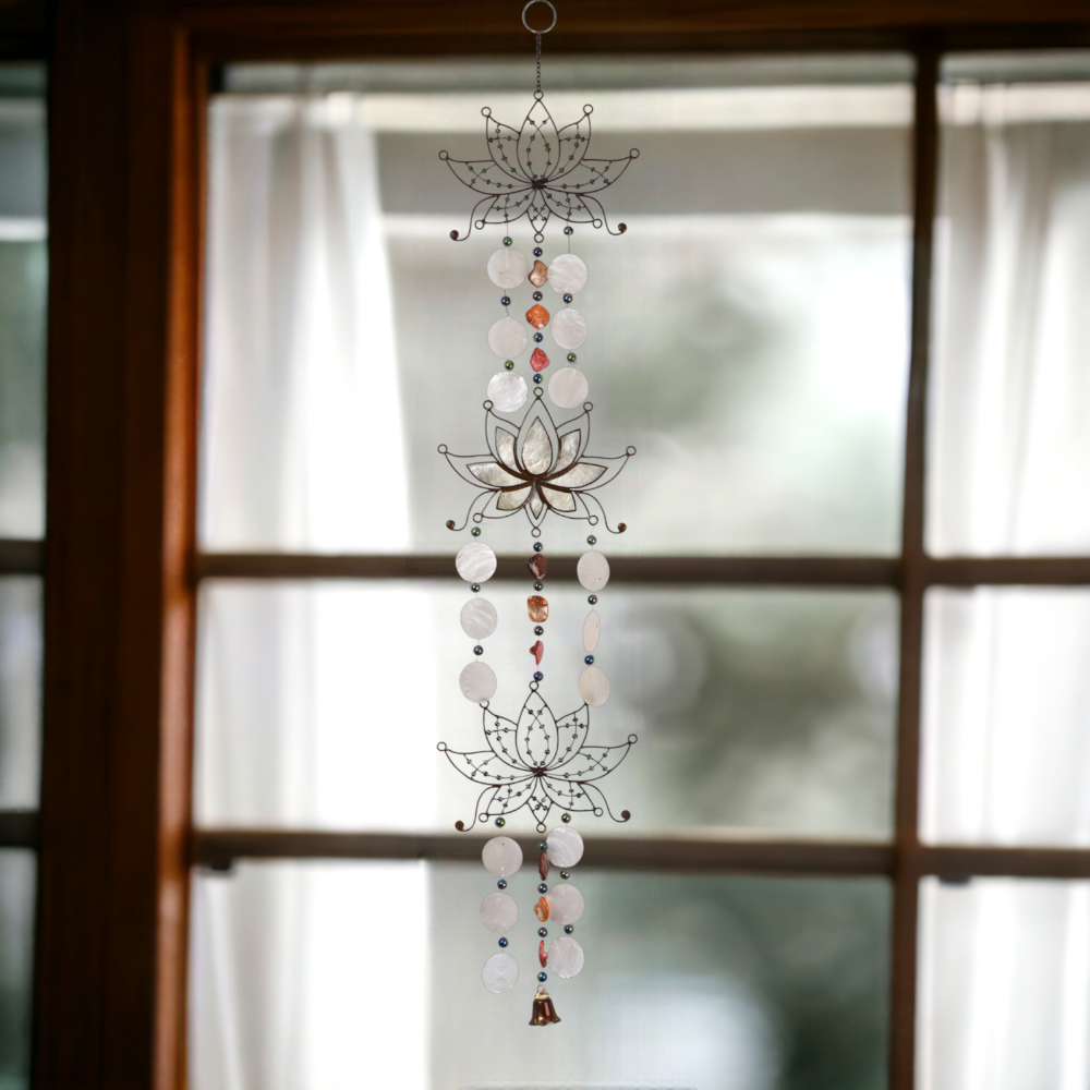 Antique Triple Capiz Chime