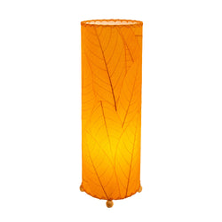 Cocoa Leaf Cylinder Table Lamp - 24 Inch, Orange