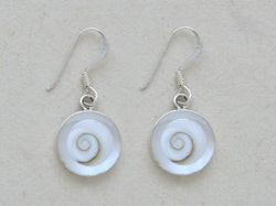 Round Shiva's Eye with Color Lined Earrings