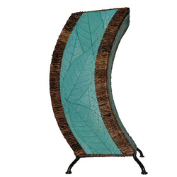 Cocoa Leaf C-Shape Table Lamp, Blue