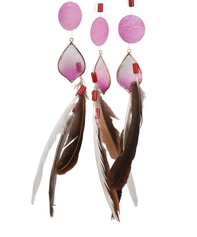 Capiz Dreamcatcher Chime - Yoga Large