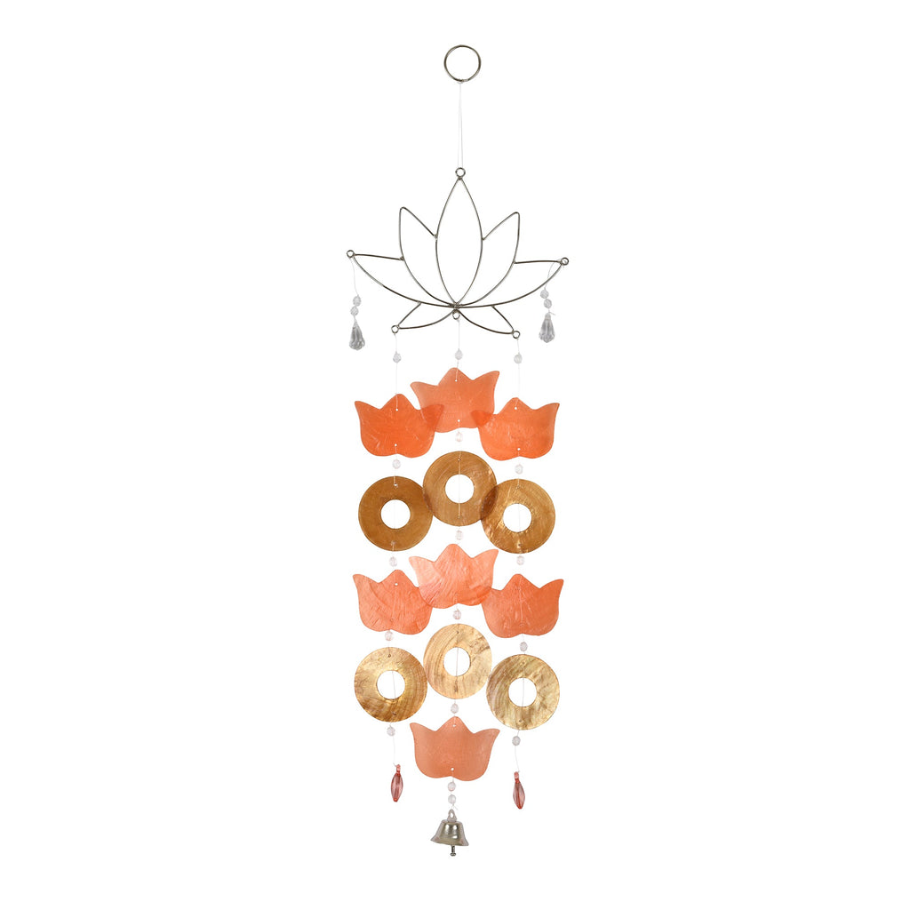 Capiz Lotus Wire Chimes