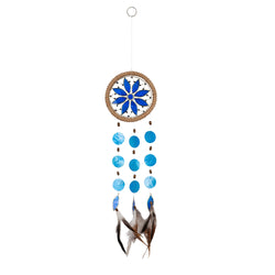 Capiz Shell Chakra Dreamcatchers - Flower, Third Eye Indigo