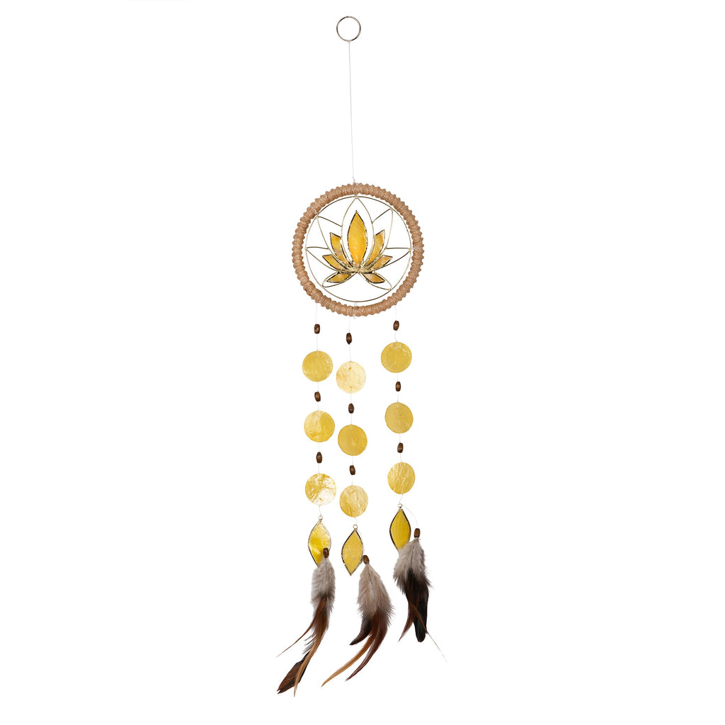 Capiz Shell Chakra Dreamcatchers - Lotus
