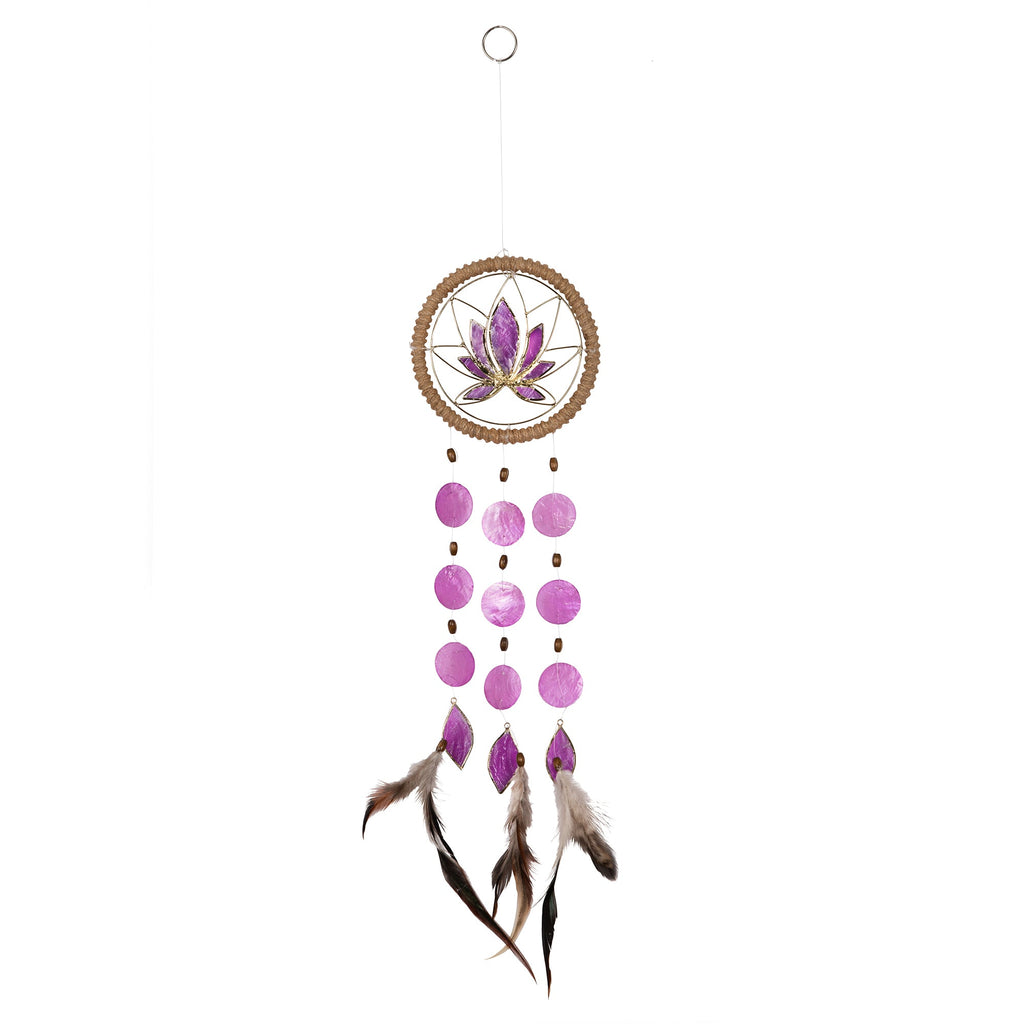 Capiz Shell Chakra Dreamcatchers - Lotus