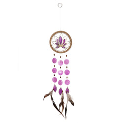 Capiz Shell Chakra Dreamcatchers - Lotus, Crown Violet