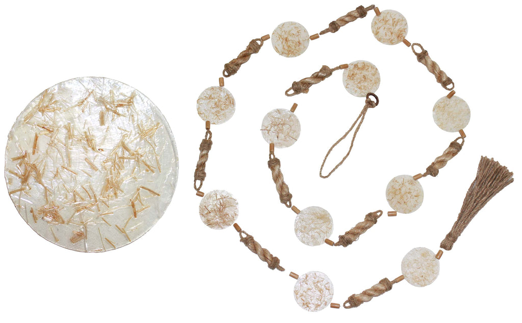 ABACA FIBER ROPE CAPIZ GARLAND