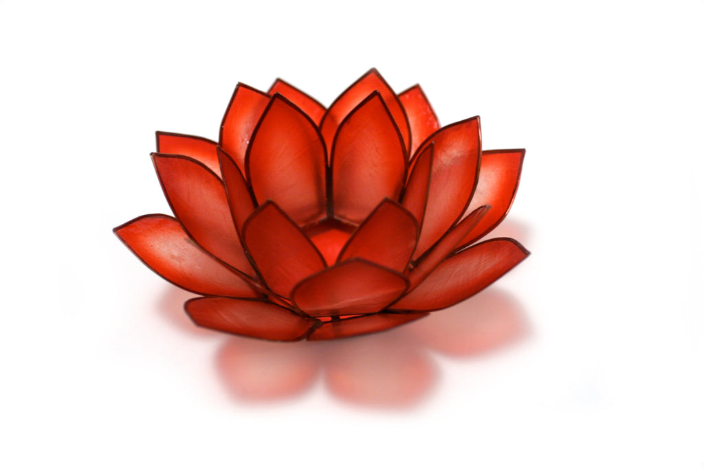 Capiz Lotus Tea Light Holder Climbinbing Vine
