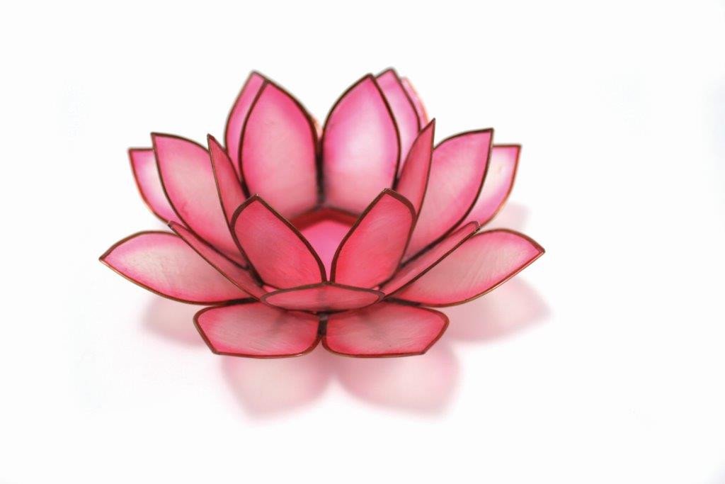 Capiz Lotus Tea Light Holder Climbinbing Vine
