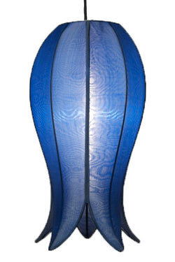 Hanging Flowering Lotus Lamp Medium, Sky / Hardwire