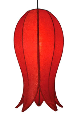 Hanging Flowering Lotus Lamp Medium, Solar / Hardwire