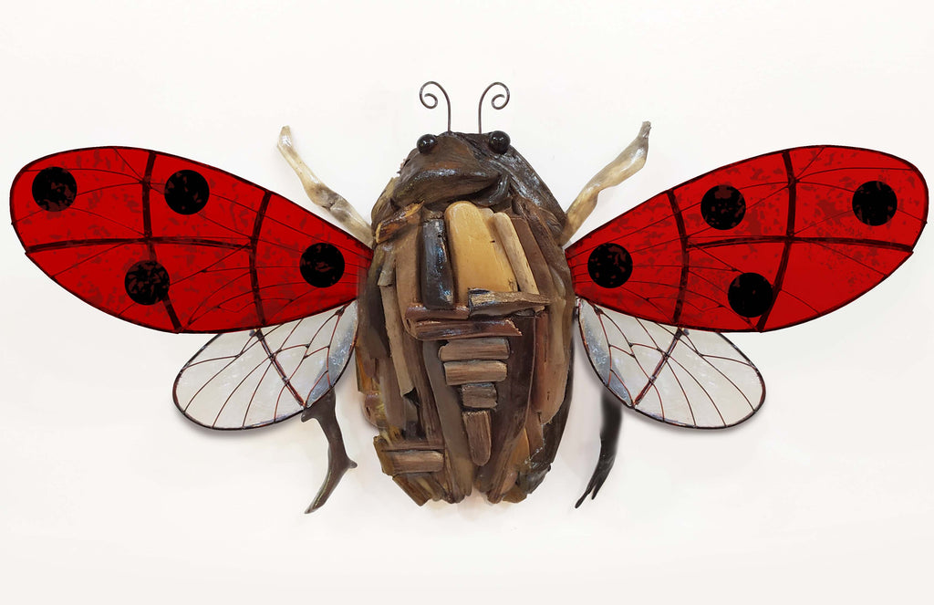 Animal Capiz Wall Art - Lady Bug Color