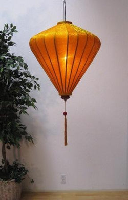 Silk and Bamboo Lantern Diamond 4', Gold