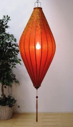 Silk and Bamboo Lantern Oval 6'