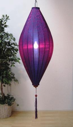 Silk and Bamboo Lantern Oval 6'