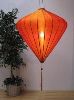 Silk and Bamboo Lantern Diamond 6', Citrus
