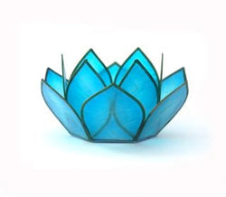 Mini Paradise Lotus Tea Light Holders, Cool Water