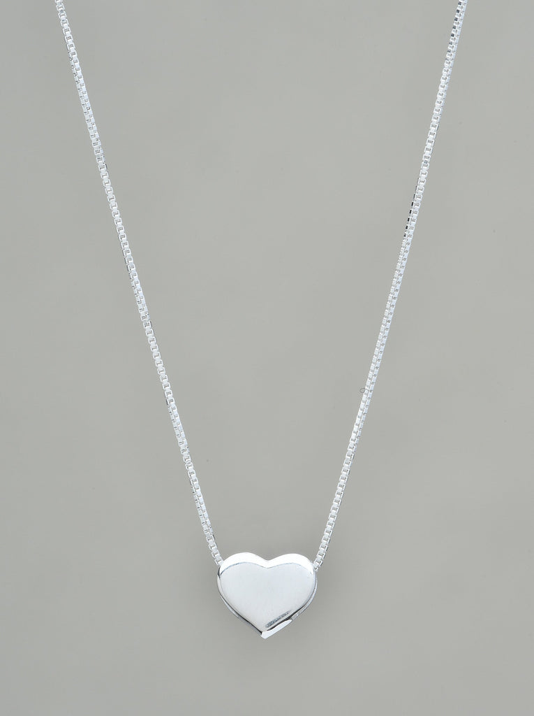 Heart Necklace Sterling Silver (Large)