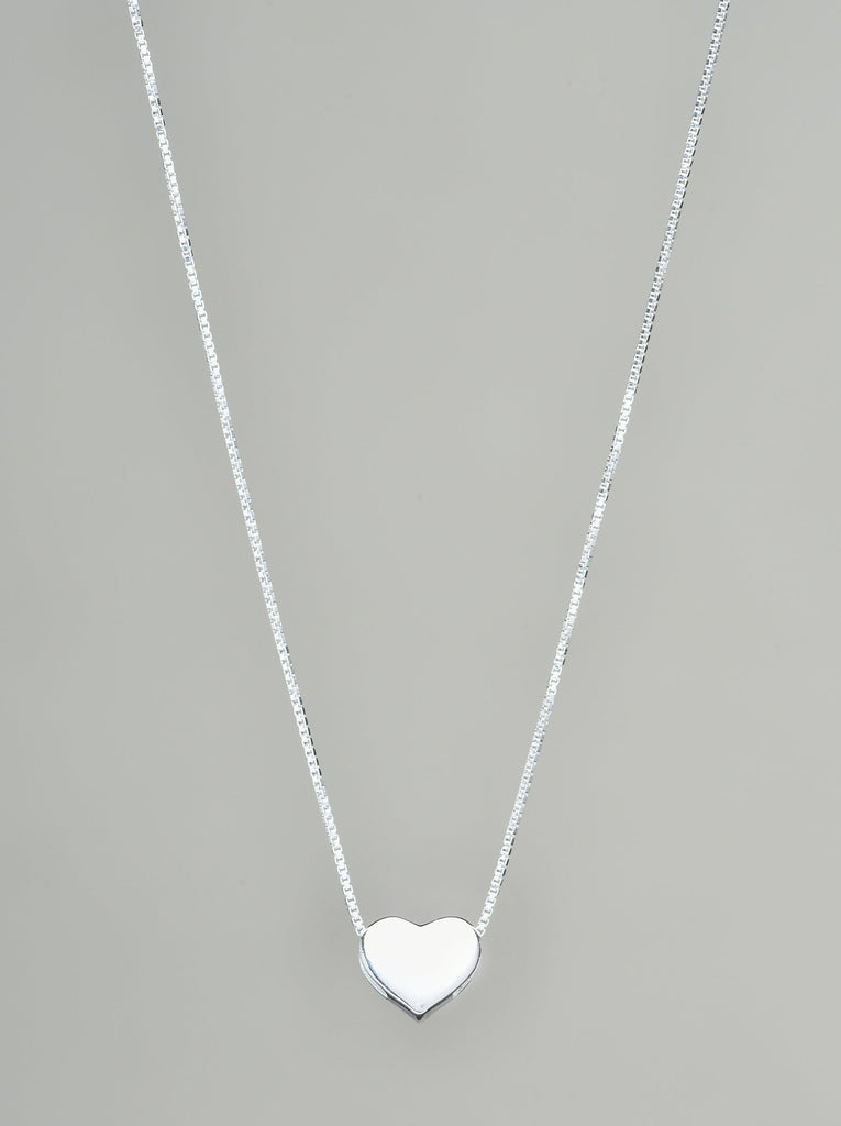 Heart Necklace Sterling Silver (Medium)