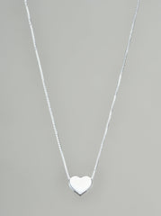Heart Necklace Sterling Silver (Medium)