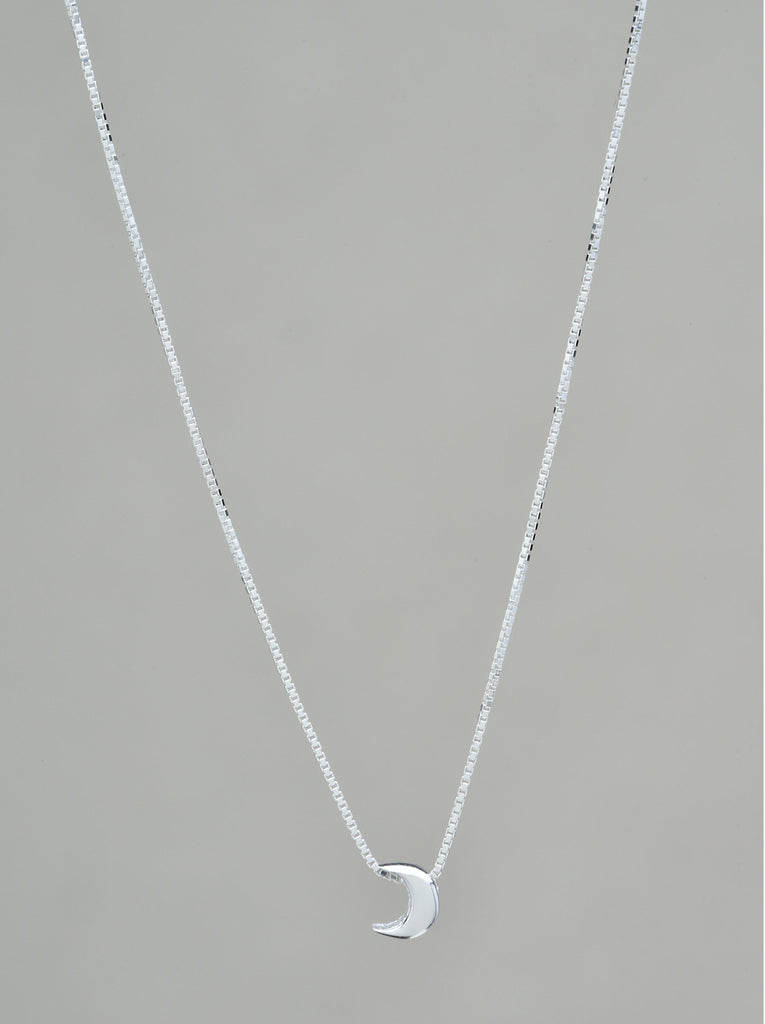 Moon Necklace Sterling Silver (large)