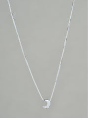 Moon Necklace Sterling Silver (large)