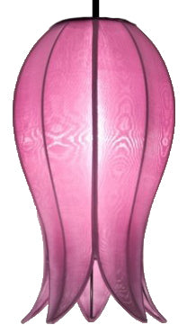 Hanging Flowering Lotus Lamp Medium, Purple / Hardwire