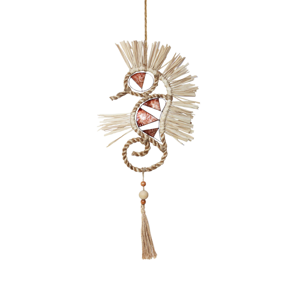 Seahorse Rafia Wall Decor