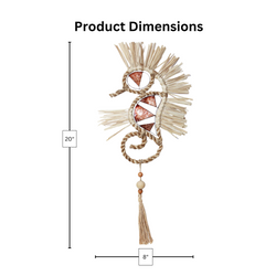 Seahorse Rafia Wall Decor
