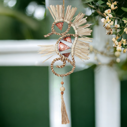 Seahorse Rafia Wall Decor