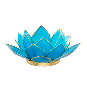Capiz Lotus Tea Light Holder With Single Stand Set (3 Leg Base)