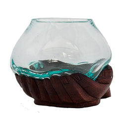 Glass on Wood Hand Large