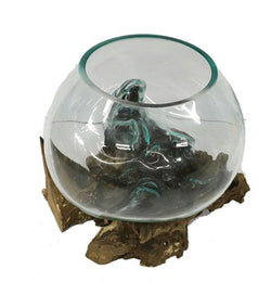 Driftwood With Glass Bowl